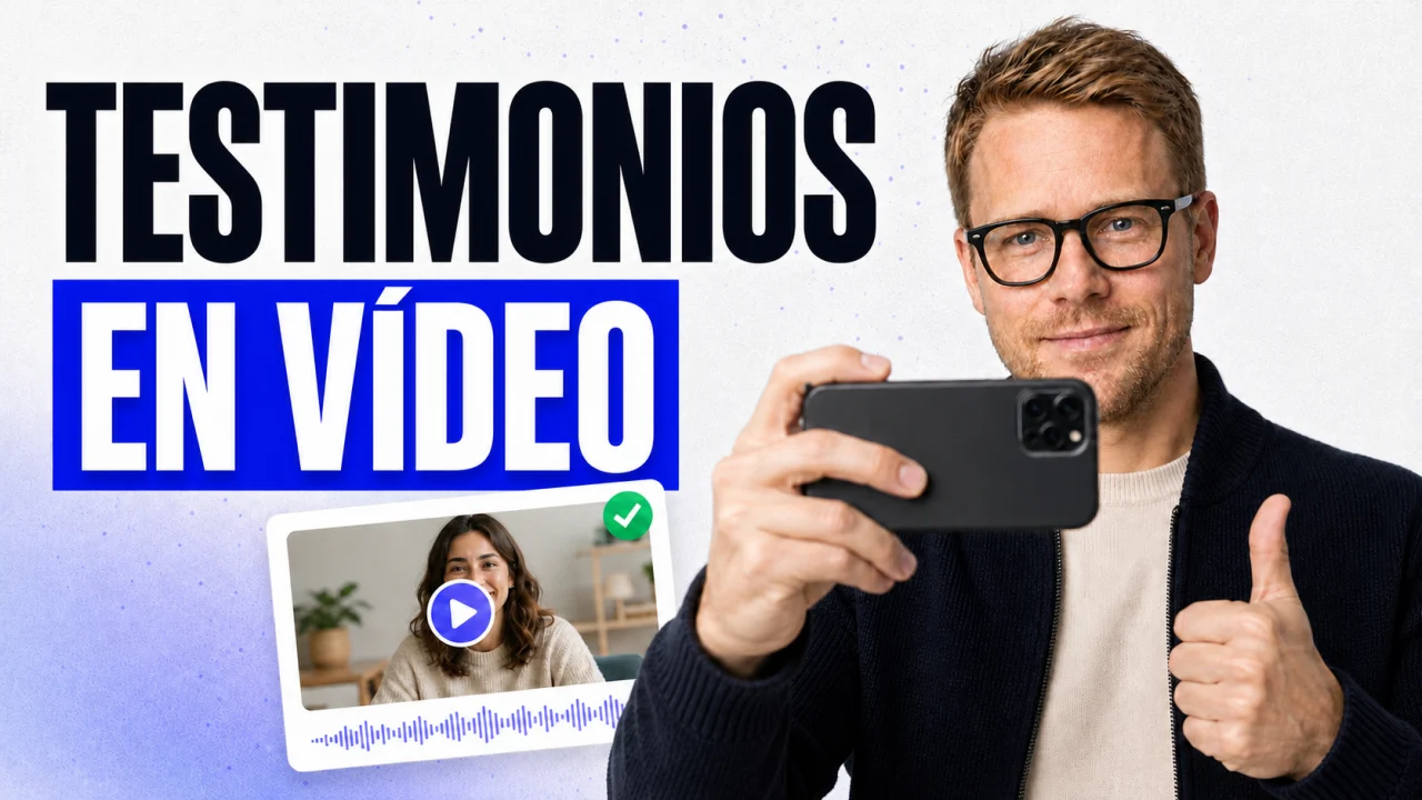 Testimonios en vídeo con Benjamin König grabando a una clienta con su móvil