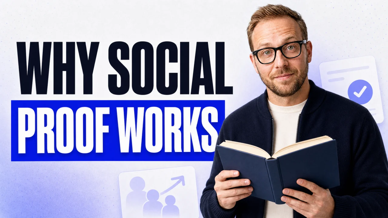 Why social proof works with Lukas König holding an open book